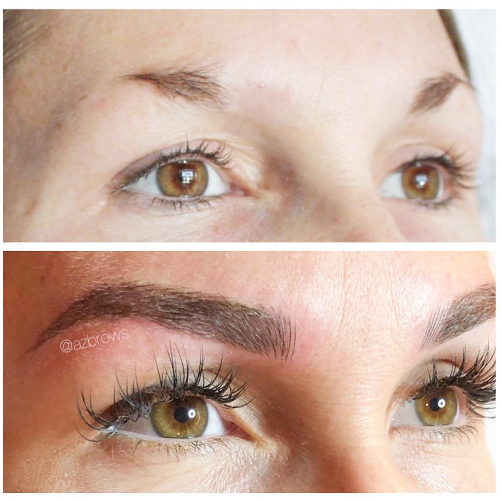 Microblading eyebrows