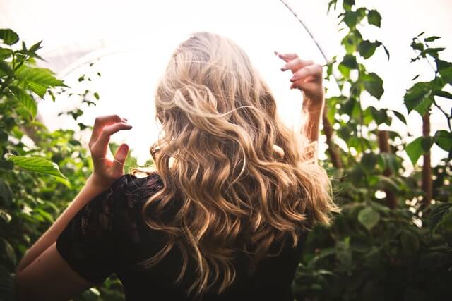 Woman with beautiful hair.